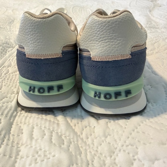 NEW Anthropologie Hoff Bilbao tennis shoes - Beige and Blue Casual Sneakers - Picture 6 of 7